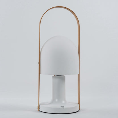Portable Glass Charging Table Lamp ∅ 8.3″ x H 20.9″ / Dia 21cm x H 53cm / White / Charge Table lamp