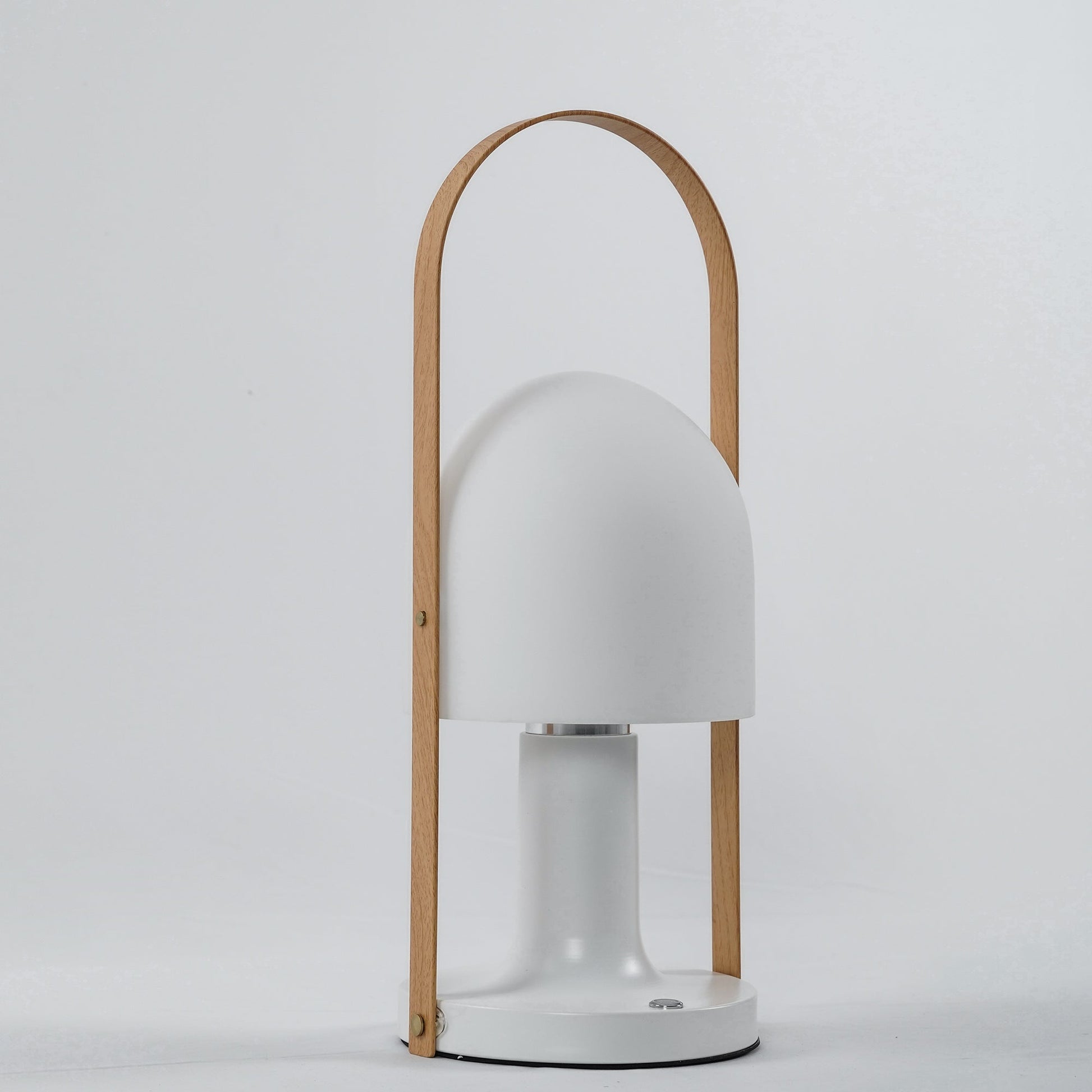 Portable Glass Charging Table Lamp ∅ 8.3″ x H 20.9″ / Dia 21cm x H 53cm / White / Charge Table lamp