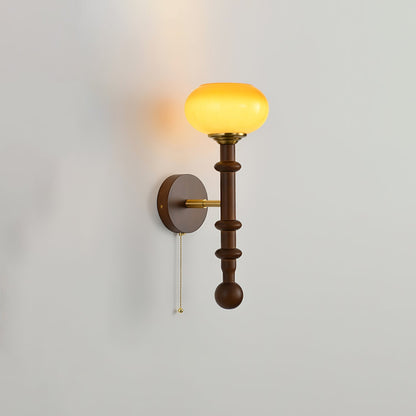 Roma Wall Sconce Model A2: ∅ 7.1″ x H 19.7″ / Single Wall lamp