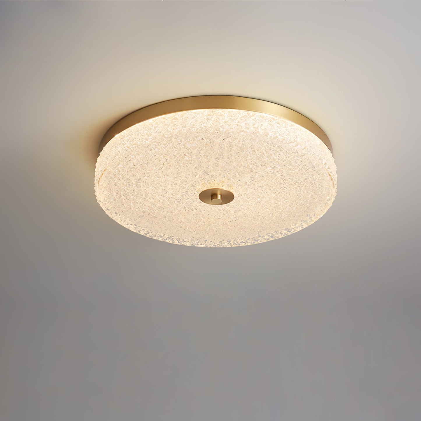 Frosted Dawn Ceiling Light ∅ 15.7″ x H 3.1″ / Dia 40cm x H 8cm / Brass / Warm Light Ceiling lamp