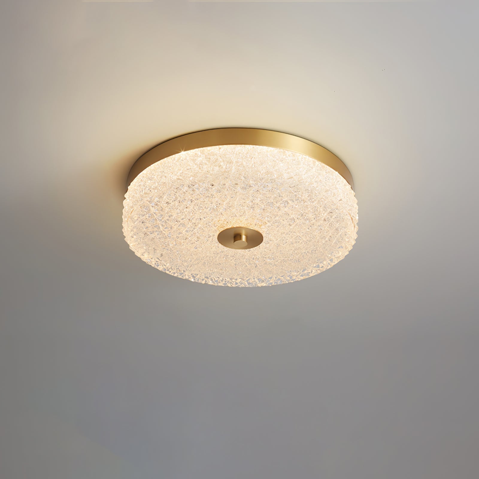 Frosted Dawn Ceiling Light ∅ 11.8″ x H 3.1″ / Dia 30cm x H 8cm / Brass / Warm Light Ceiling lamp