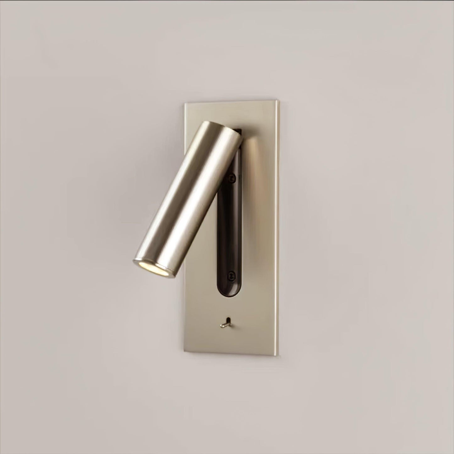 Black Bedside USB Wall Light ∅ 3″ x H 7.2″ / Dia 7.8cm x H 18.3cm / Nickel 1001 Wall lamp