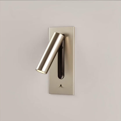 Black Bedside USB Wall Light ∅ 3″ x H 7.2″ / Dia 7.8cm x H 18.3cm / Nickel 1001 Wall lamp