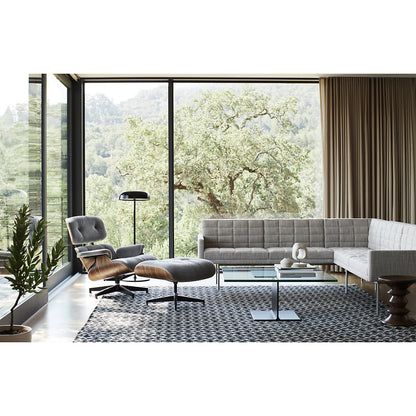 Eames Lounge Chair with Ottoman in Mohair Supreme