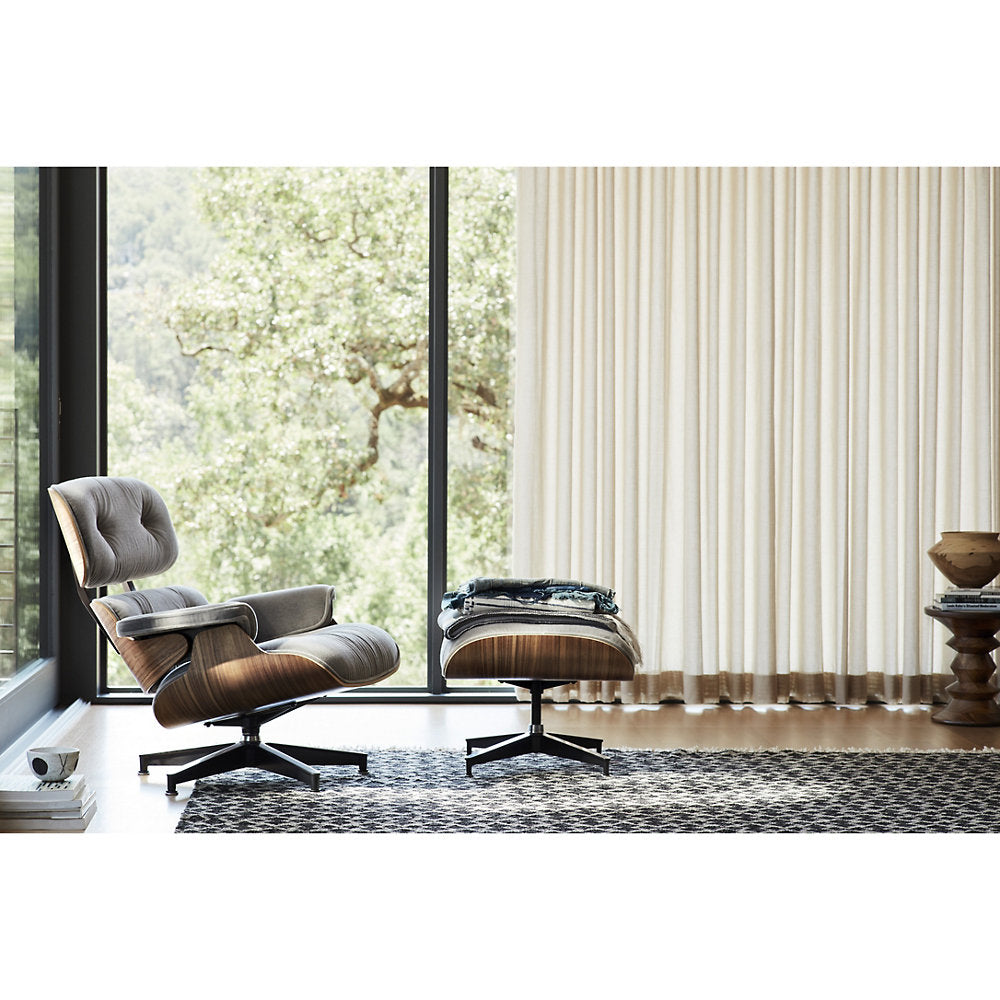 Eames Lounge Chair with Ottoman in Mohair Supreme