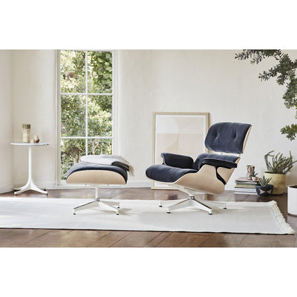 Eames Lounge Chair with Ottoman in Mohair Supreme