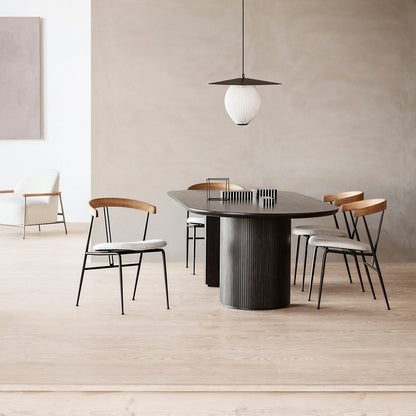 Moon Elliptical Oval Dining Table