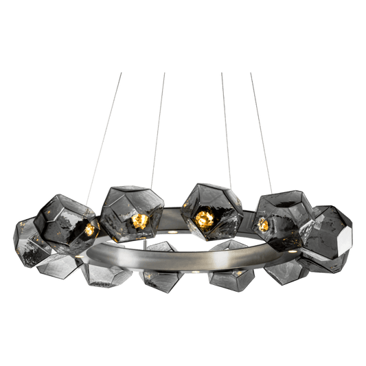 Hammerton Studio Gem 36" Wide 16 Light Hand Blown Glass LED Radial Ring Chandelier