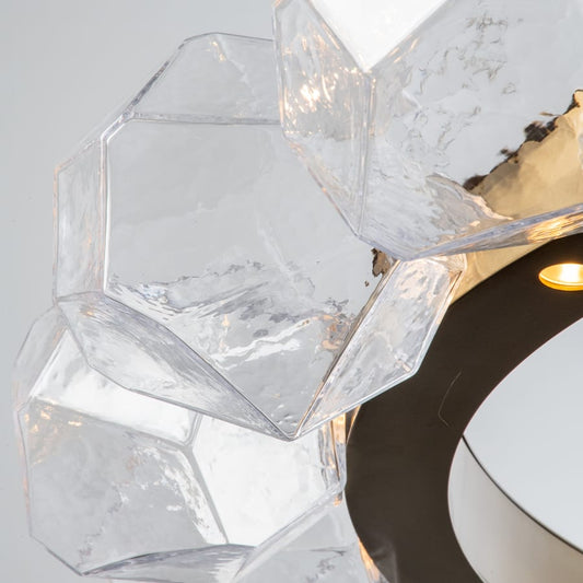 Hammerton Studio Gem 48" Wide 24 Light Hand Blown Glass LED Radial Ring Chandelier