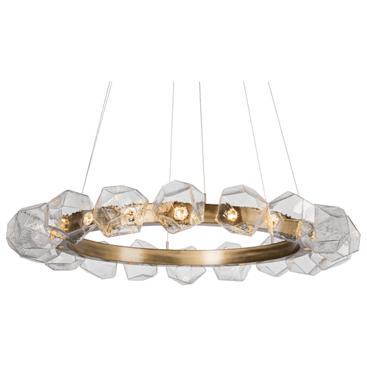 Hammerton Studio Gem 48" Wide 24 Light Hand Blown Glass LED Radial Ring Chandelier