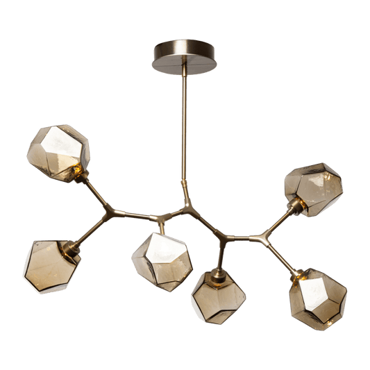 Hammerton Studio Gem 38" Wide 6 Light Hand Blown Glass LED Modern Branch Chandelier