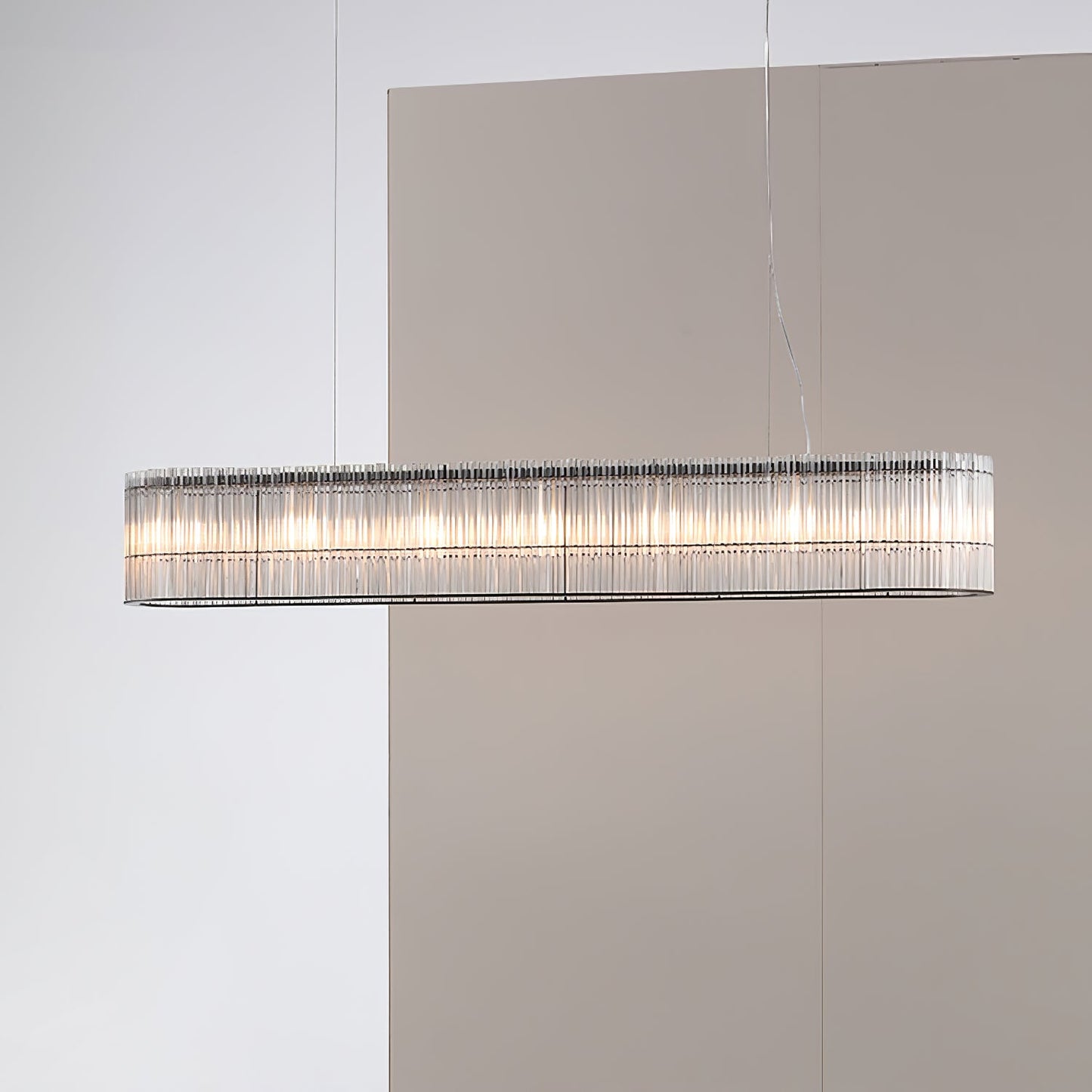 Glass Tube Ring Chandelier
