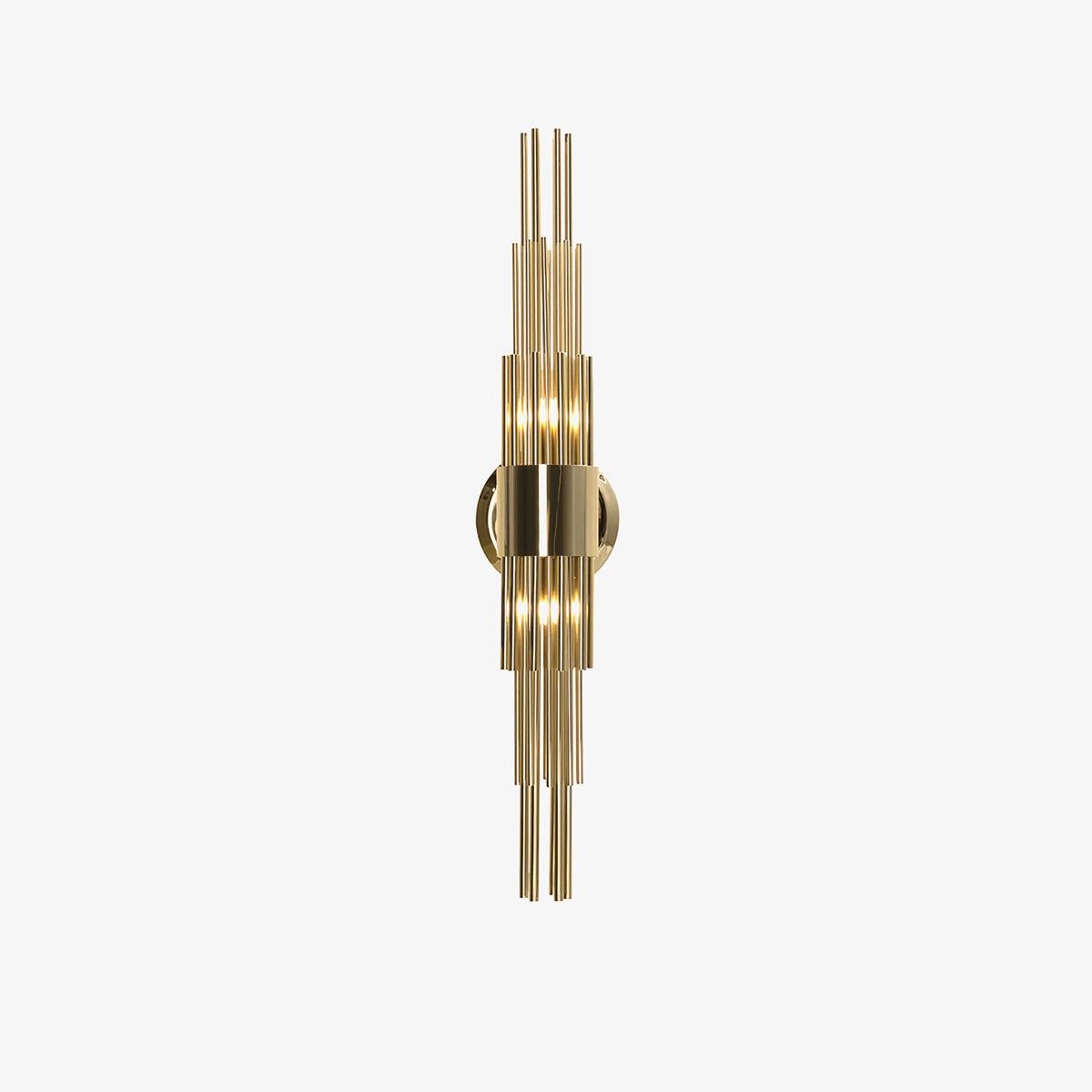 Gold Streamline Wall Lamp Dia 12cm x H 60cm / ∅ 4.7″ x H 23.6″ / Gold Wall lamp