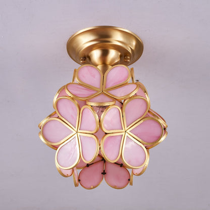 Golden Bloom Ceiling Light ∅ 7.9″ x H 7.9″ / Pink & Brass 1001 Ceiling lamp
