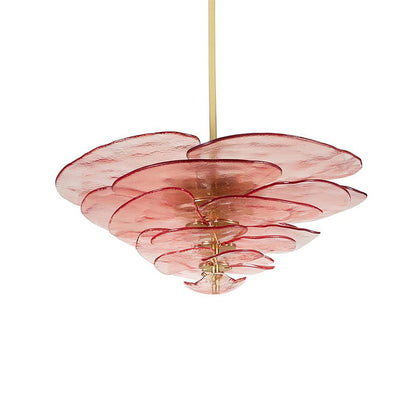 Petals Gold Murano Chandelier 20-lights ∅ 35.4″ x H 17.7″ / Pink & Gold 1001 Chandelier