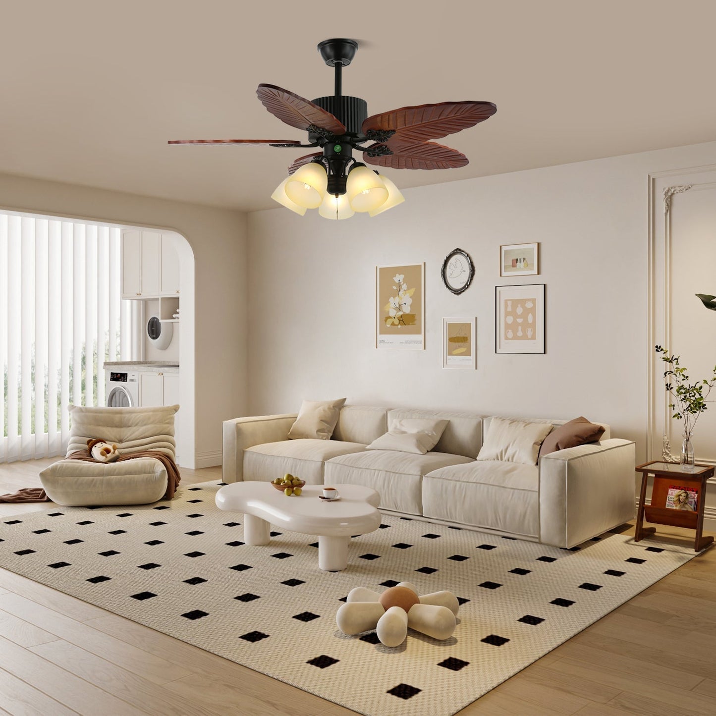 Banana Leaves Ceiling Fan Light 1001 Ceiling fan light