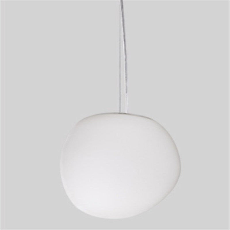 Gregg Stone Shape Glass Pendant Light ∅ 9.1’’ x H 6.3’’ / White 1001 Pendant light