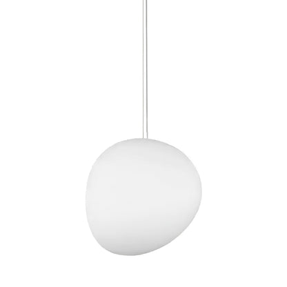 Gregg Stone Shape Glass Pendant Light ∅ 5.9’’ x H 4.7’’ / White 1001 Pendant light
