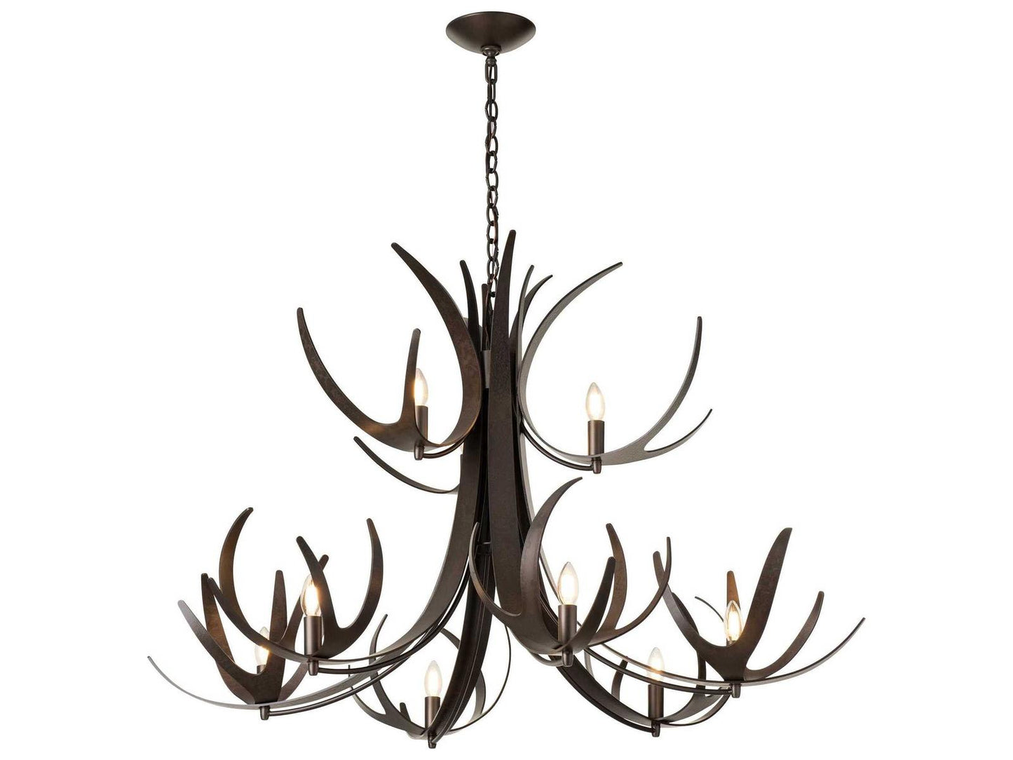 Hubbardton Forge 9-Light Caribou Tiered Chandelier