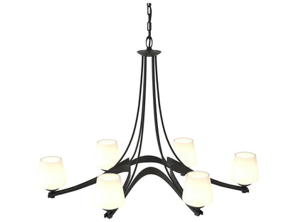 Hubbardton Forge Ribbon 6-Light Oval Chandelier
