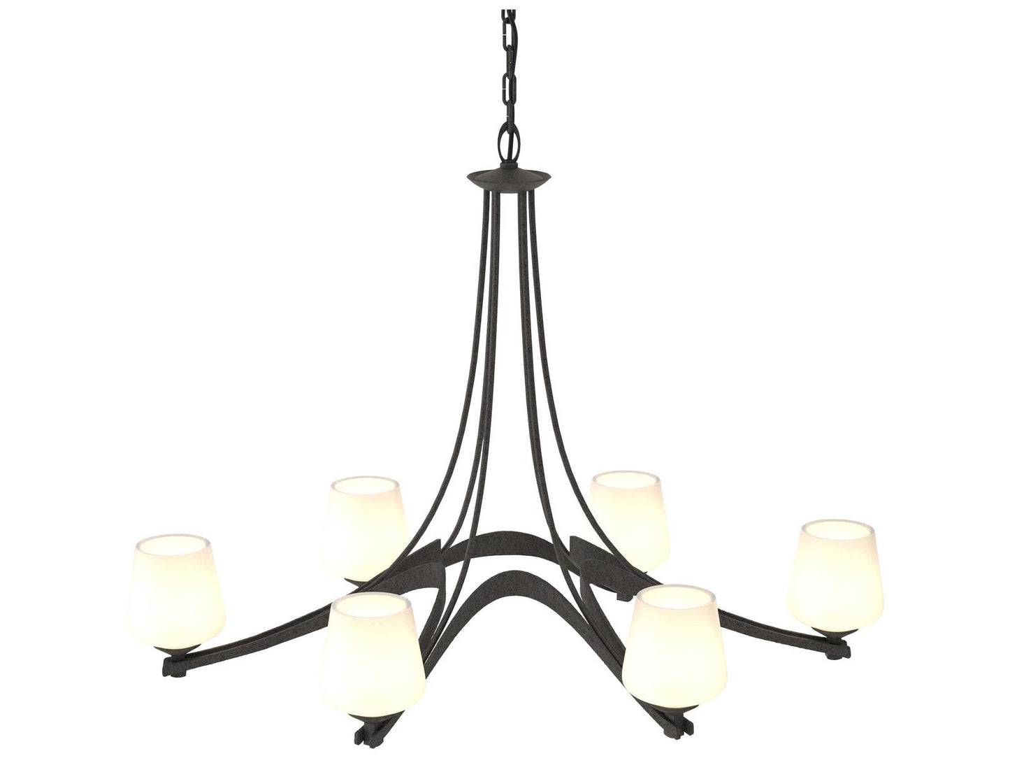 Hubbardton Forge Ribbon 6-Light Oval Chandelier