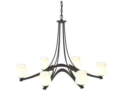 Hubbardton Forge Ribbon 6-Light Oval Chandelier