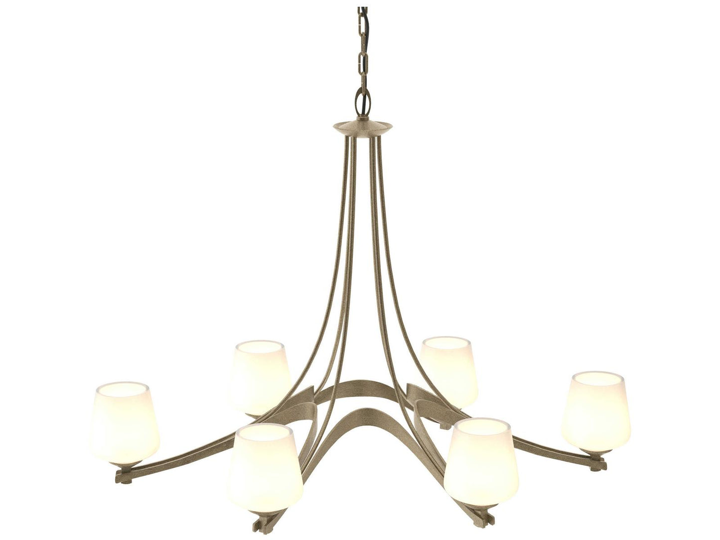 Hubbardton Forge Ribbon 6-Light Oval Chandelier