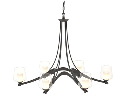 Hubbardton Forge 6-Light Ribbon Oval Chandelier