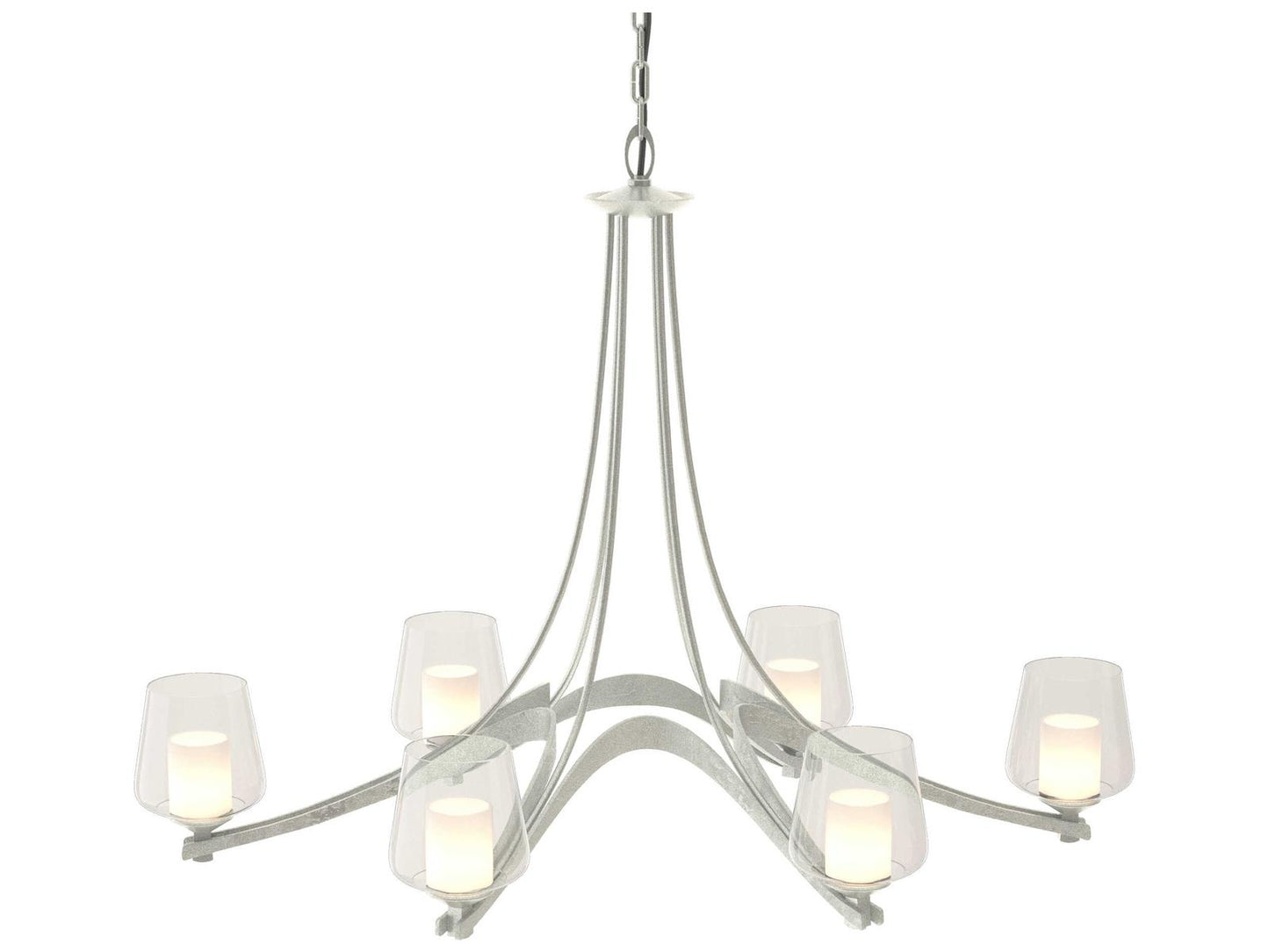 Hubbardton Forge 6-Light Ribbon Oval Chandelier