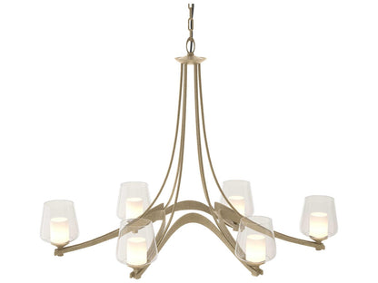Hubbardton Forge 6-Light Ribbon Oval Chandelier