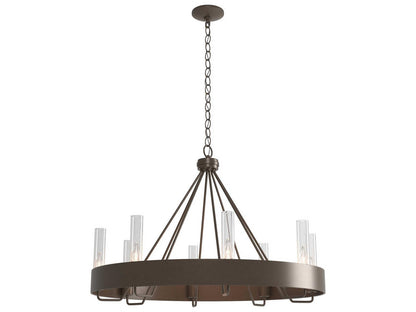 Hubbardton Forge Banded 8-Light Ring Chandelier