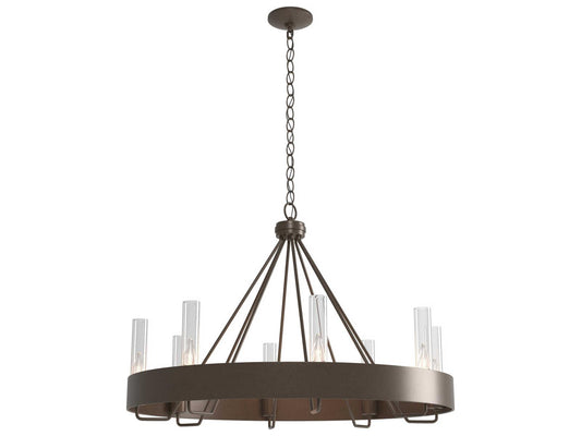 Hubbardton Forge Banded 8-Light Ring Chandelier