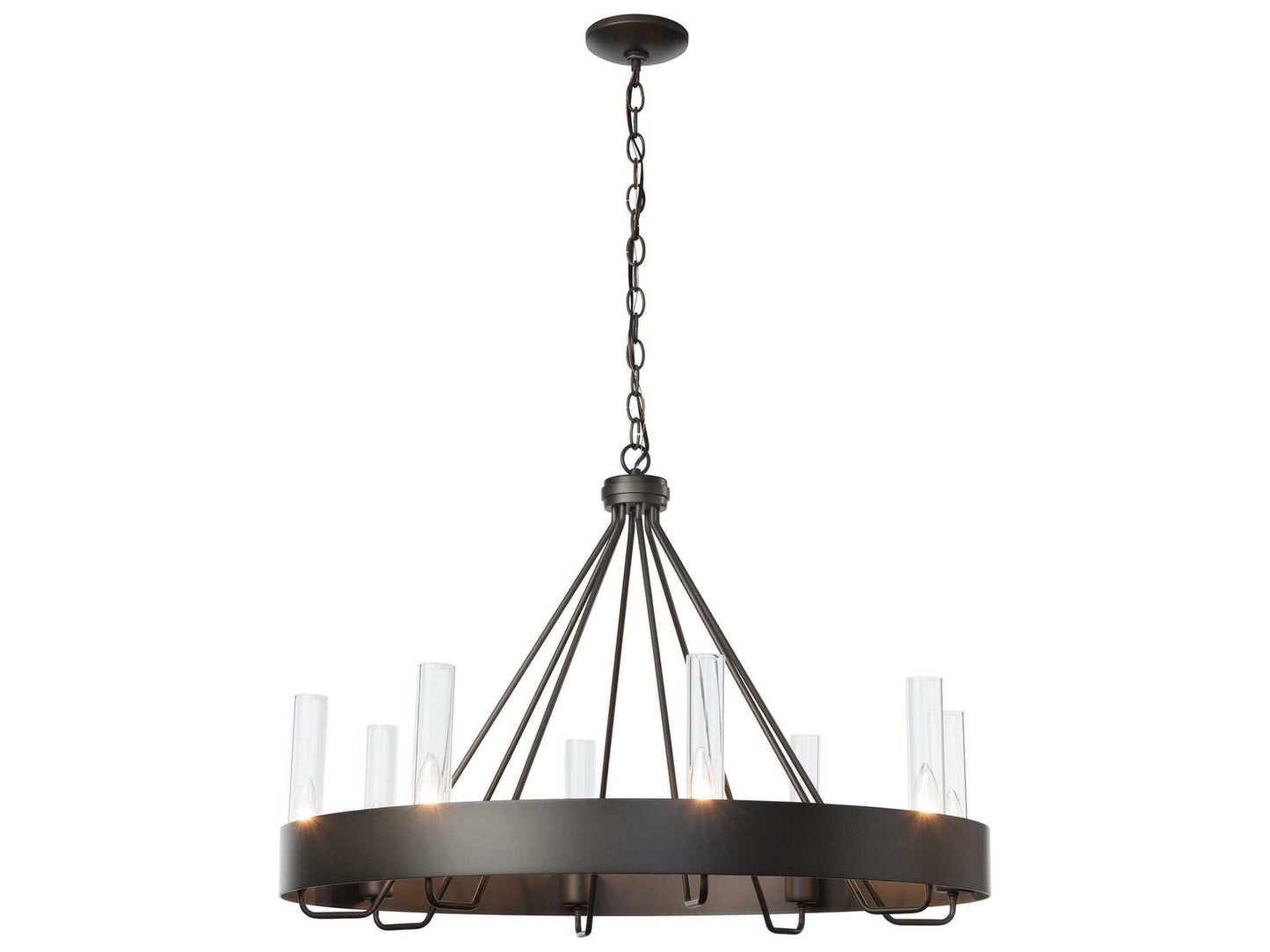 Hubbardton Forge Banded 8-Light Ring Chandelier