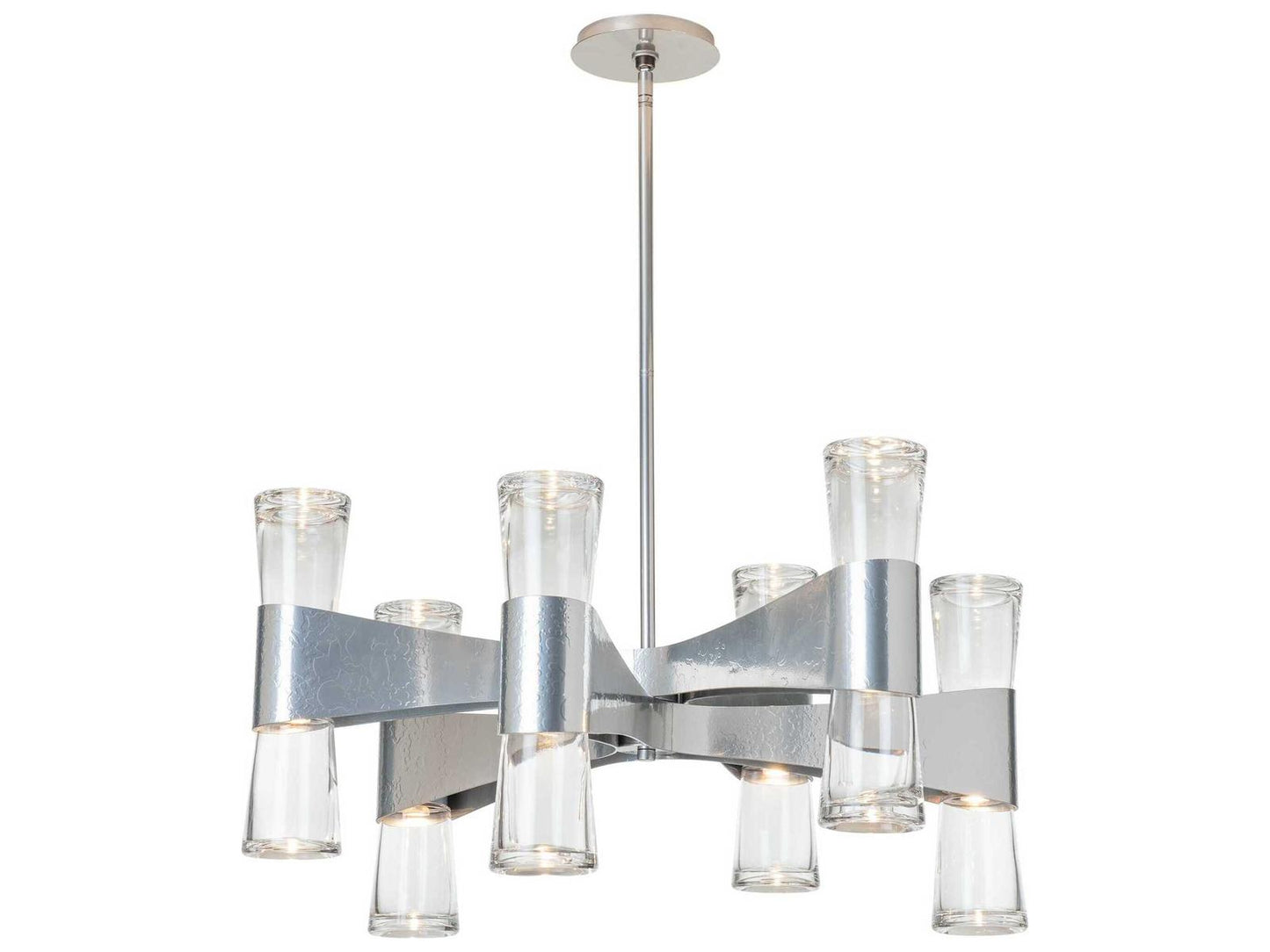 Hubbardton Forge 12-Light Bellis Chandelier with Hand-Forged Steel Arms