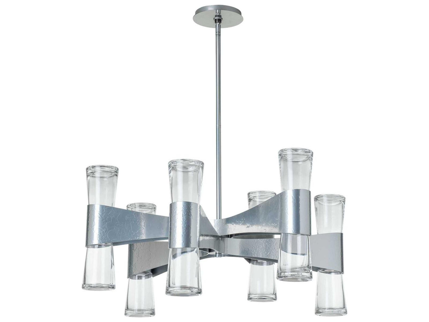 Hubbardton Forge 12-Light Bellis Chandelier with Hand-Forged Steel Arms