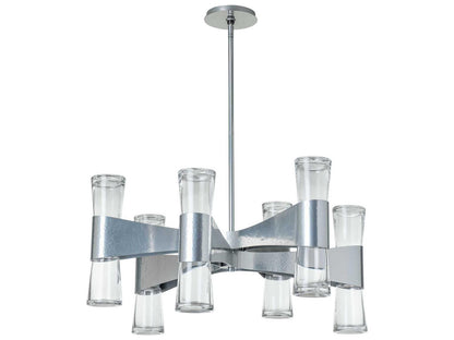 Hubbardton Forge 12-Light Bellis Chandelier with Hand-Forged Steel Arms