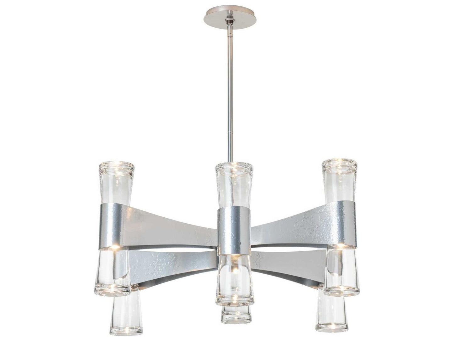 Hubbardton Forge 12-Light Bellis Chandelier with Hand-Forged Steel Arms