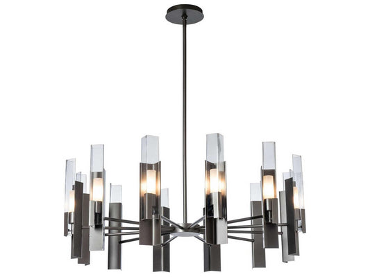 Hubbardton Forge Summit 12-Light Round Chandelier