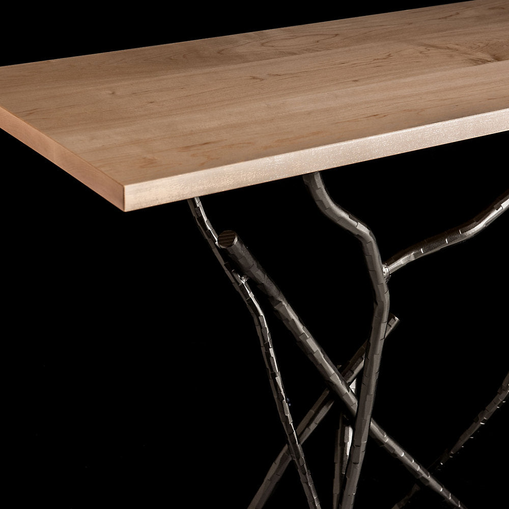 Brindille Wood Top Rectangular Console Table
