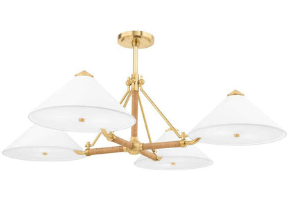 Hudson Valley 8-Light Williamsburg Chandelier in Aged Brass
