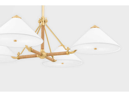 Hudson Valley 8-Light Williamsburg Chandelier in Aged Brass