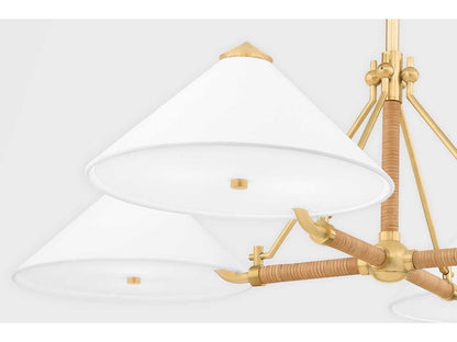 Hudson Valley 8-Light Williamsburg Chandelier in Aged Brass