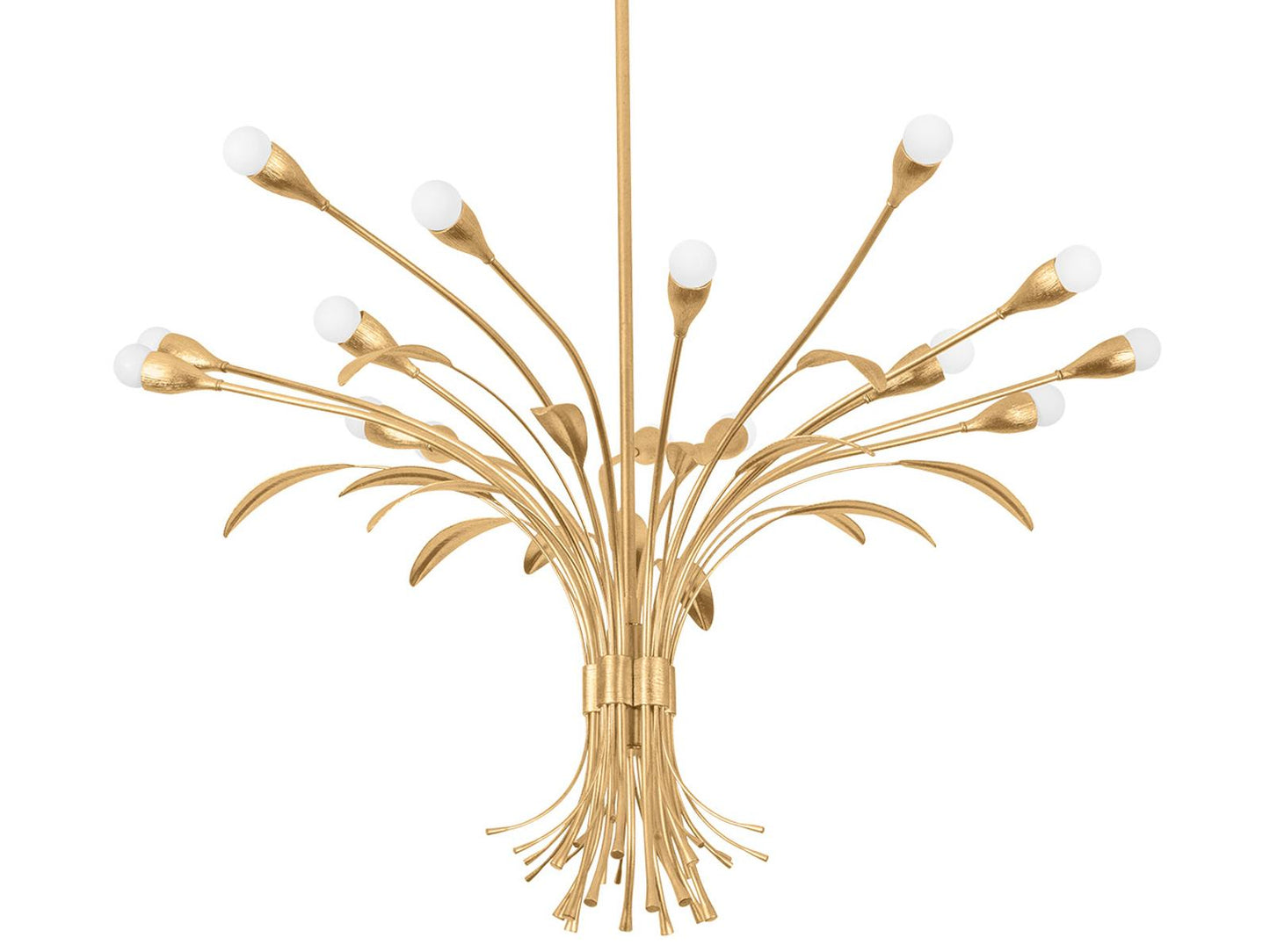 Hudson Valley Bilston 15-Light Chandelier in Vintage Gold Leaf