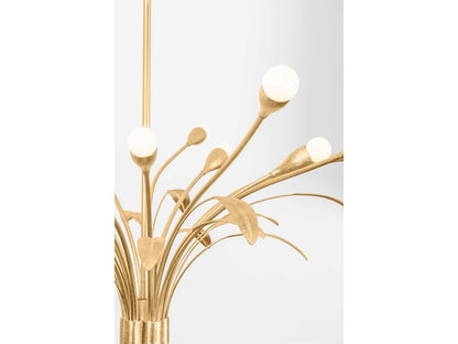Hudson Valley Bilston 15-Light Chandelier in Vintage Gold Leaf