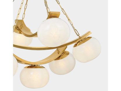 Hudson Valley Duxbury 7-Light Globe Chandelier in Aged Brass