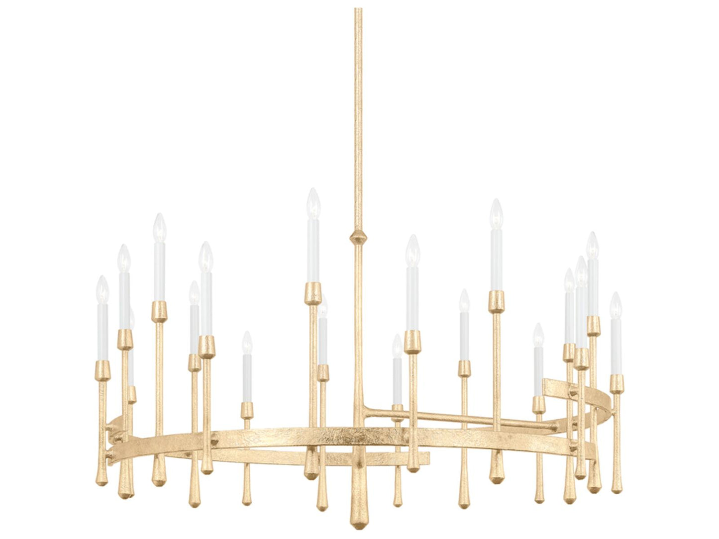 Hudson Valley Hathaway 18-Light Candelabra Chandelier in Vintage Gold Leaf
