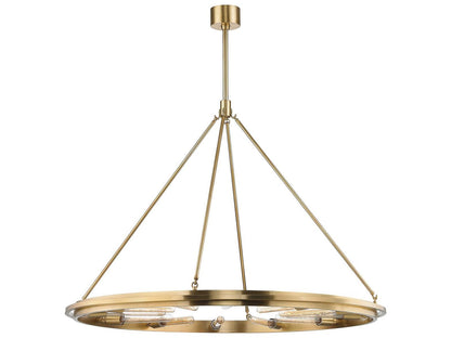 Hudson Valley Chambers 12-Light Chandelier in Aged Brass
