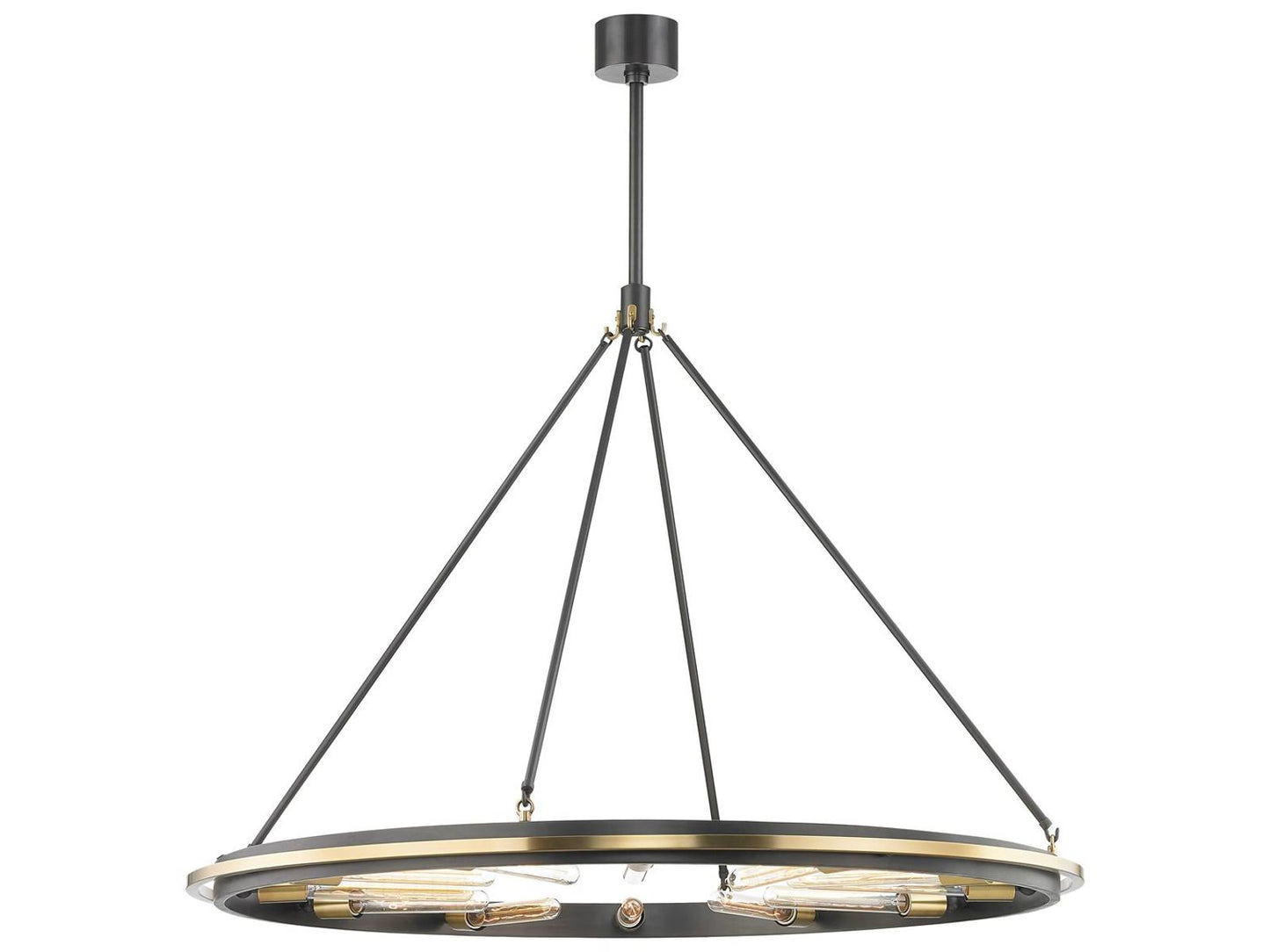 Hudson Valley 12-Light Chambers Round Chandelier in Aged Old Bronze