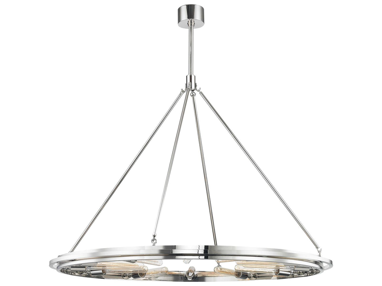 Hudson Valley 12-Light Chambers Polished Nickel Round Chandelier