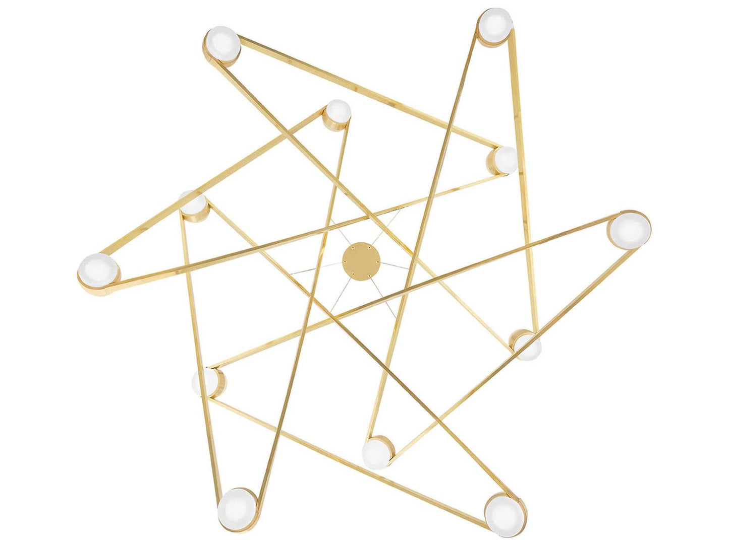 Hudson Valley Orbit 12-Light Aged Brass Integrated LED Geometric Sputnik Chandelier